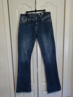 Miss Me Jeans Boot Denim 29 Rhinestones